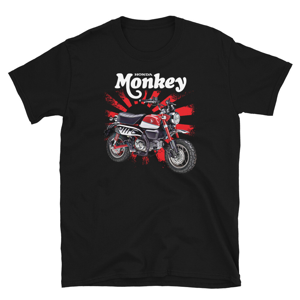 Monkey Bike (red) Rising Sun UNISEX Short Sleeve T-Shirt gallery