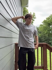 Distressed Boxy Essential Carhartt Tee Gray Carhartt Pocket Tee with Relaxed L