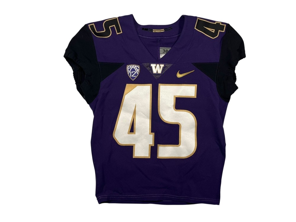WASHINGTON HUSKIES x PAC-12 Purple #45 COLLEGE FOOTBALL JERSEY Fan Shirt Adult S