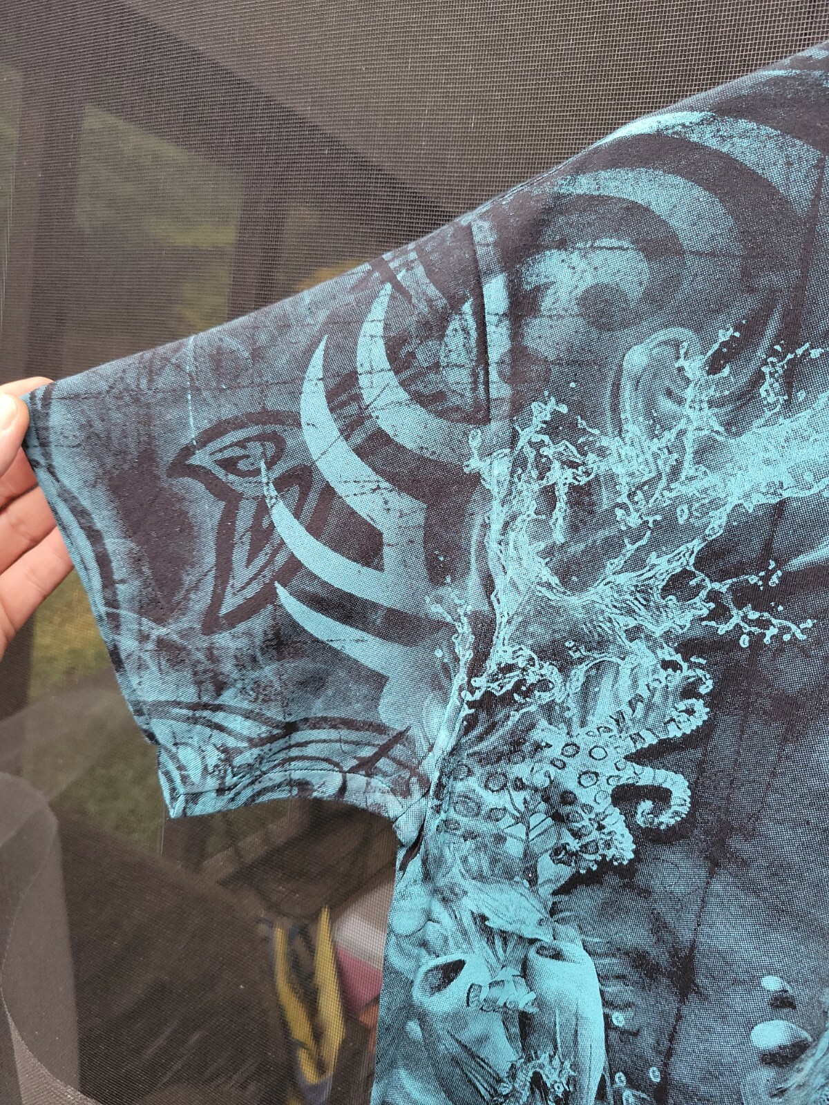 Vintage 90s All Over Print AOP Tropical Fish Cozumel T Shirt Outdoors Nature M L gallery