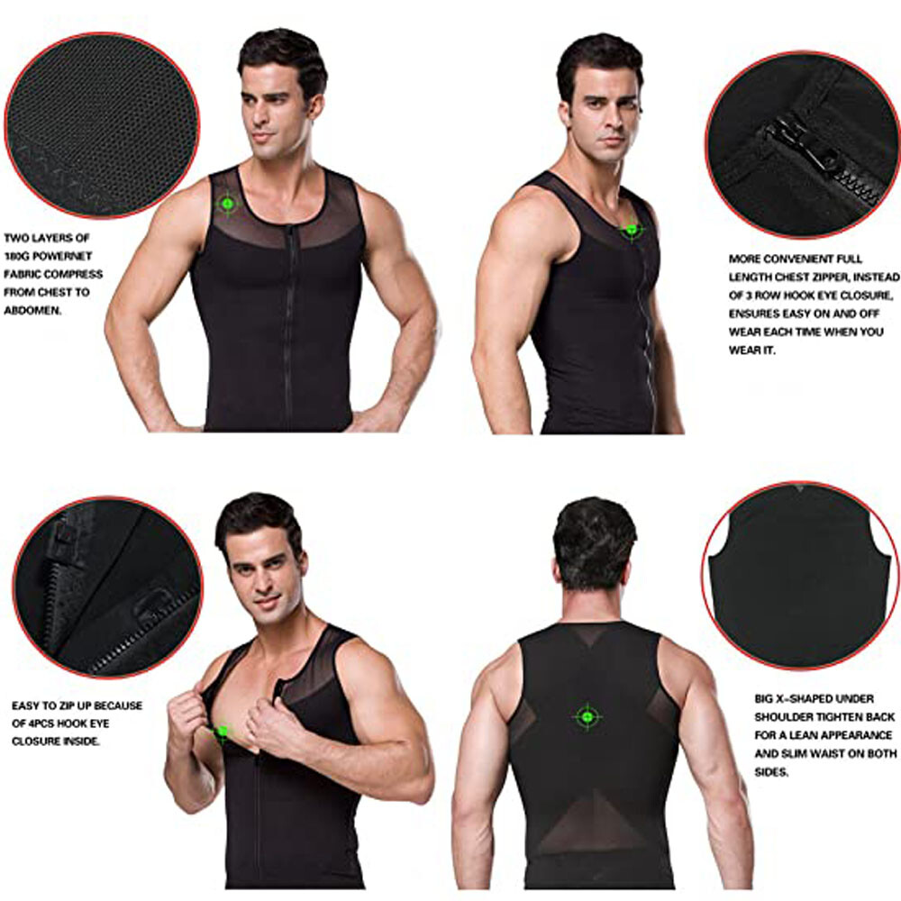 Men Gynecomastia Pre-Surgical Post-Surgical Chest Binder Vest Slimming Shapewear gallery