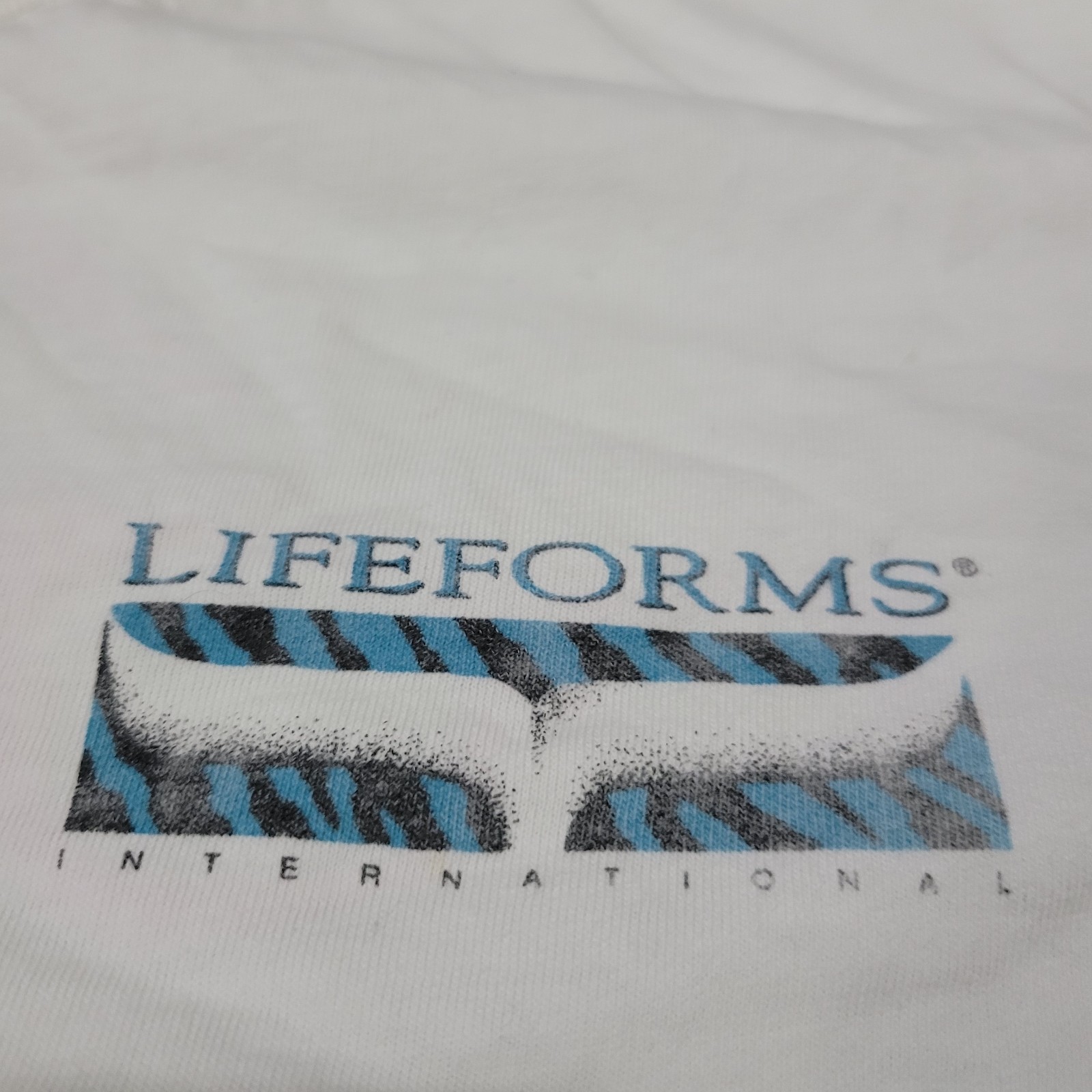 Vintage Oneita Lifeforms Dolphins Shirt Mens Medium White Celebrate Life Tee 90s gallery