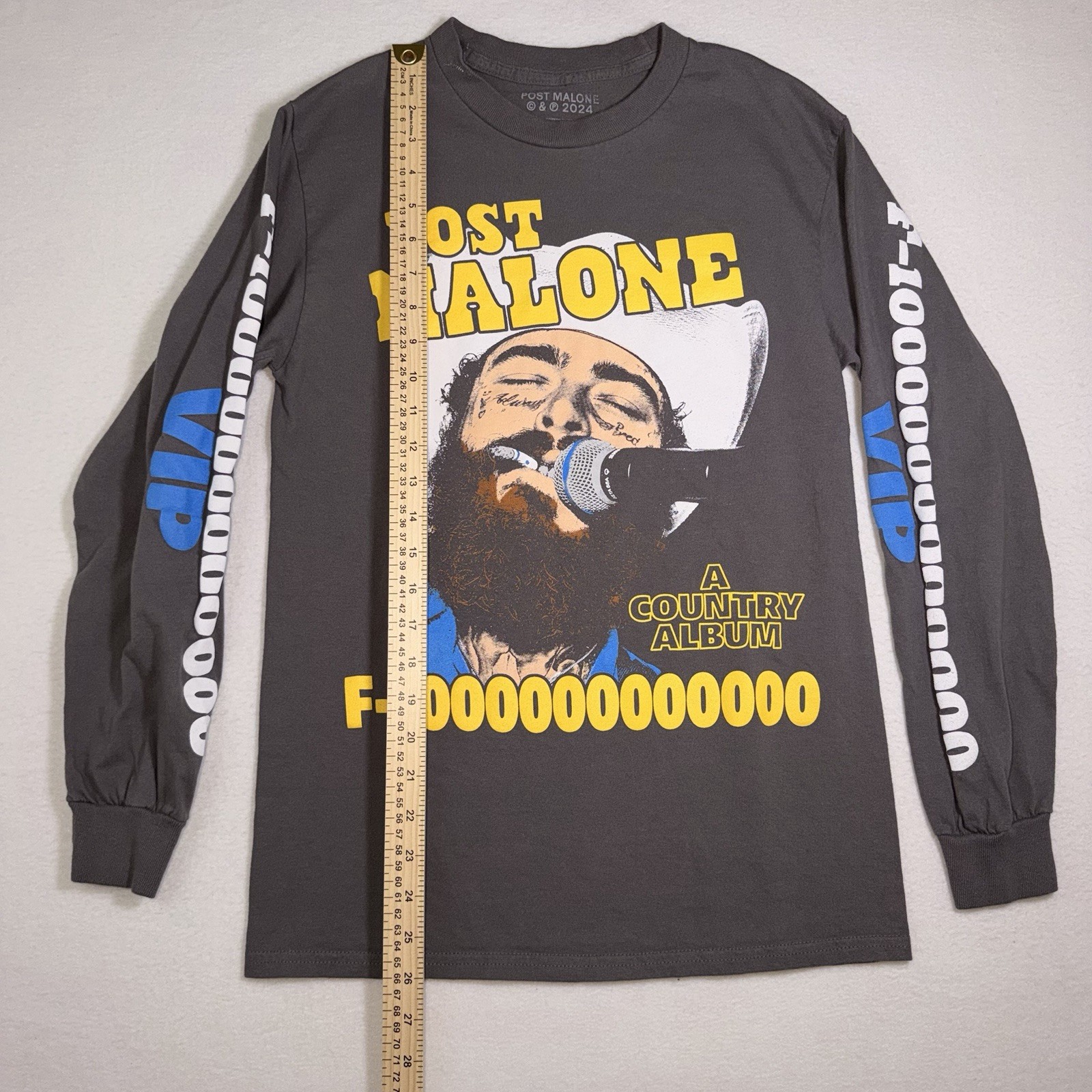 Post Malone F-1 Trillion VIP Long Sleeve Shirt Small 2024 Country Album Tee gallery