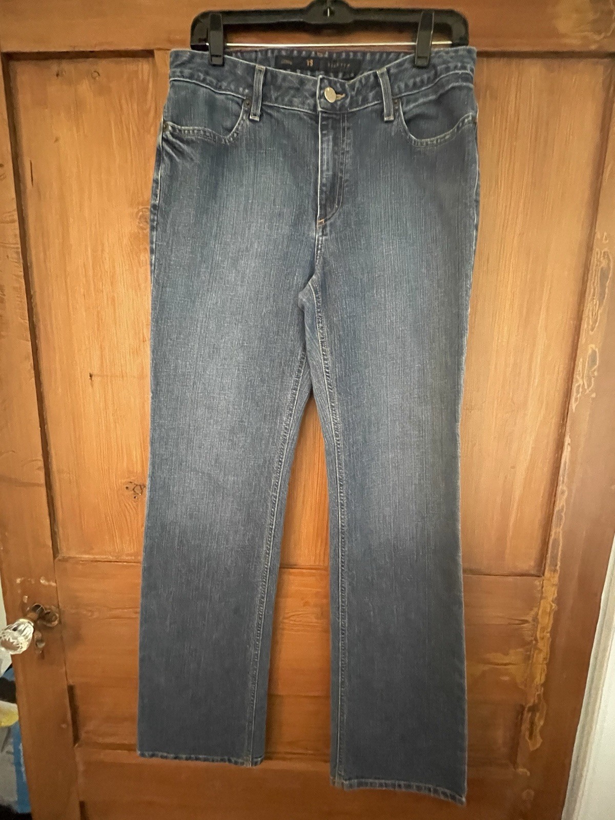 USA JCrew Blue Denim Stretch Jeans Size T8 Tall Straight Leg Women’s