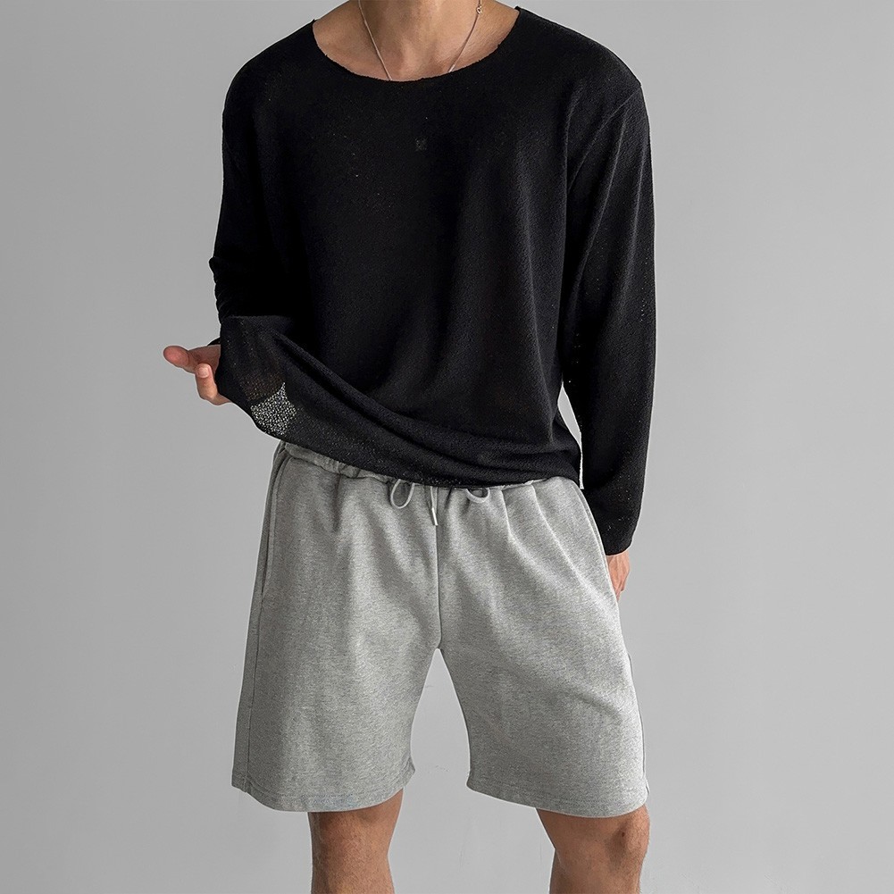 Men's Knitted Long Sleeve T Shirt Solid Color for Daily Vacation Style gallery