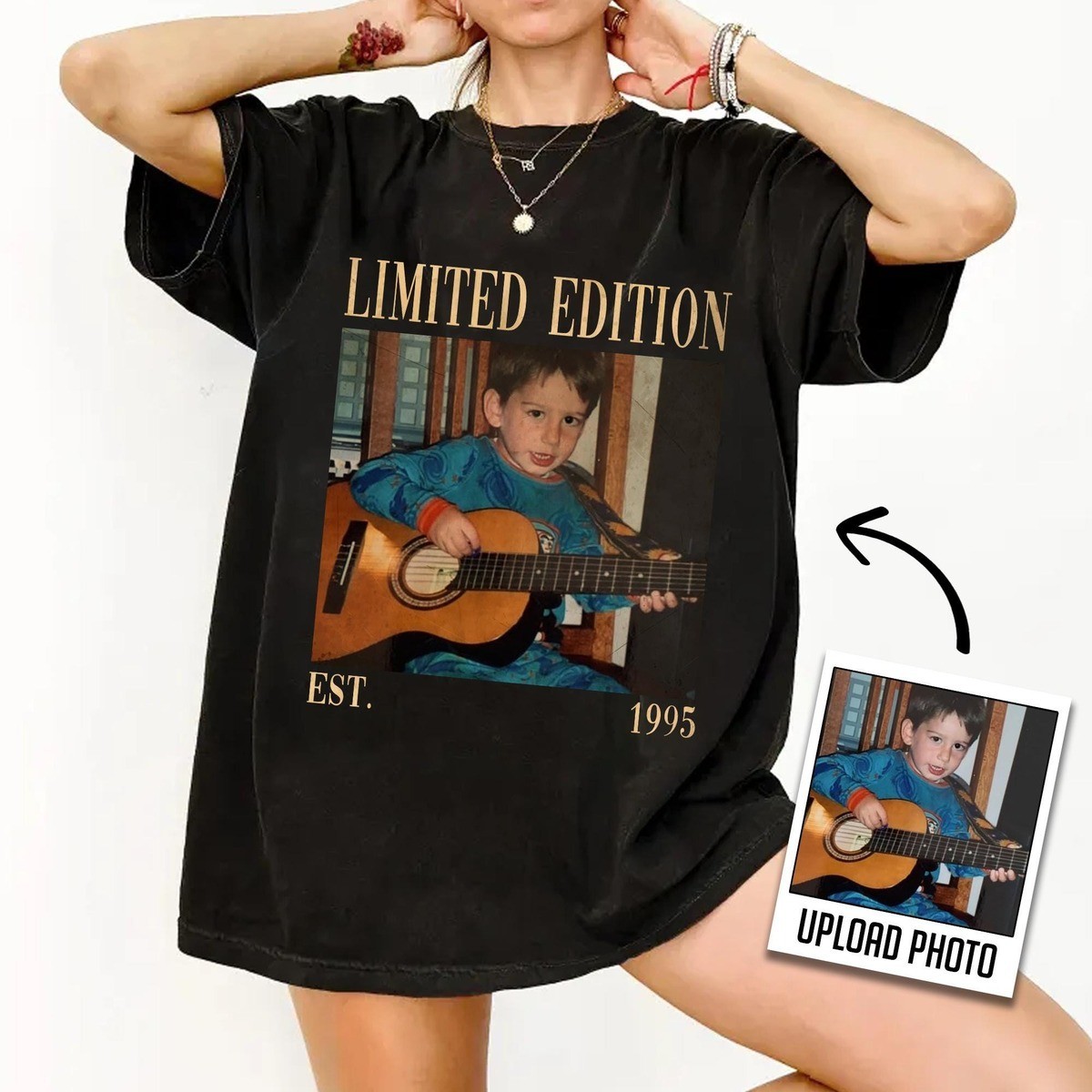 Custom Vintage Photo And Year T-Shirt Personalized 30th Birthday Shirt Gift Idea