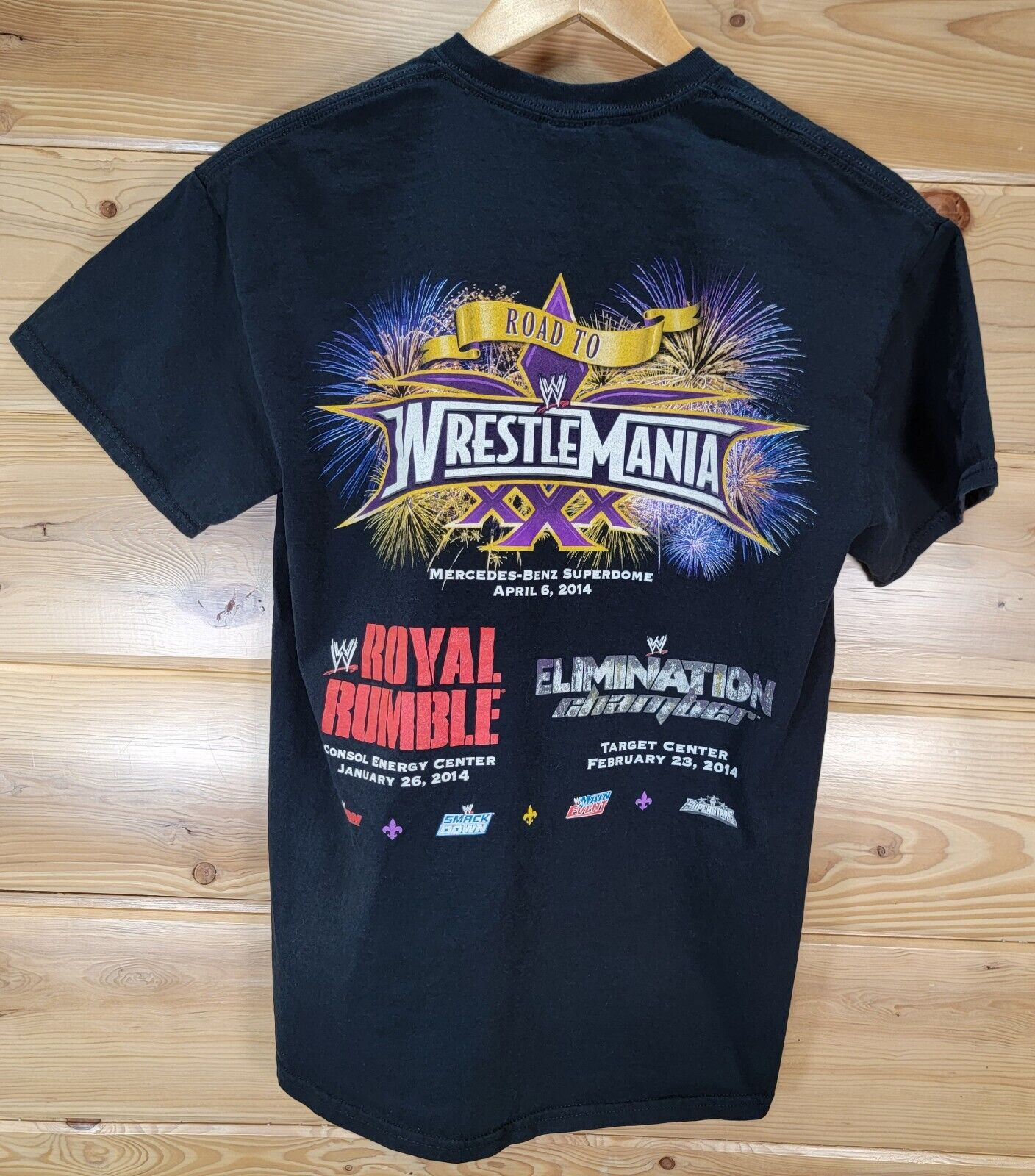WWE HD Crew Wrestle Mania XXX Royal Rumble 2014 T-Shirt Men Medium gallery