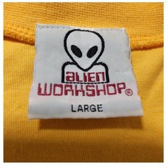 ALIEN WORKSHOP Line-Stitch Raglan Tee Size L Sunflower Yellow