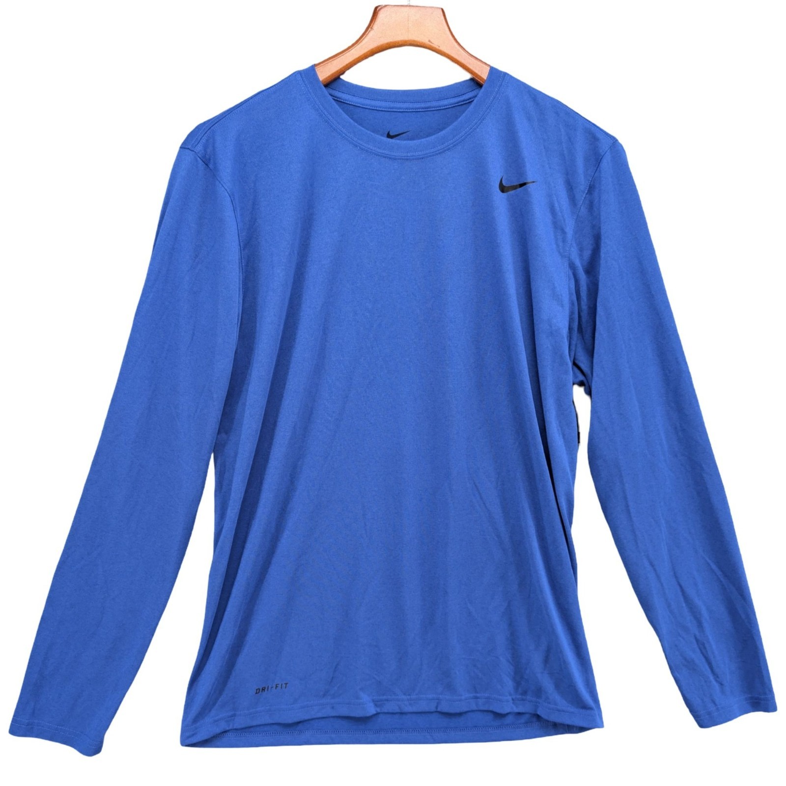Nike Legend 2.0 T Shirt Mens Blue Long Sleeve Dri Fit Crewneck Pullover Tee Sz M gallery
