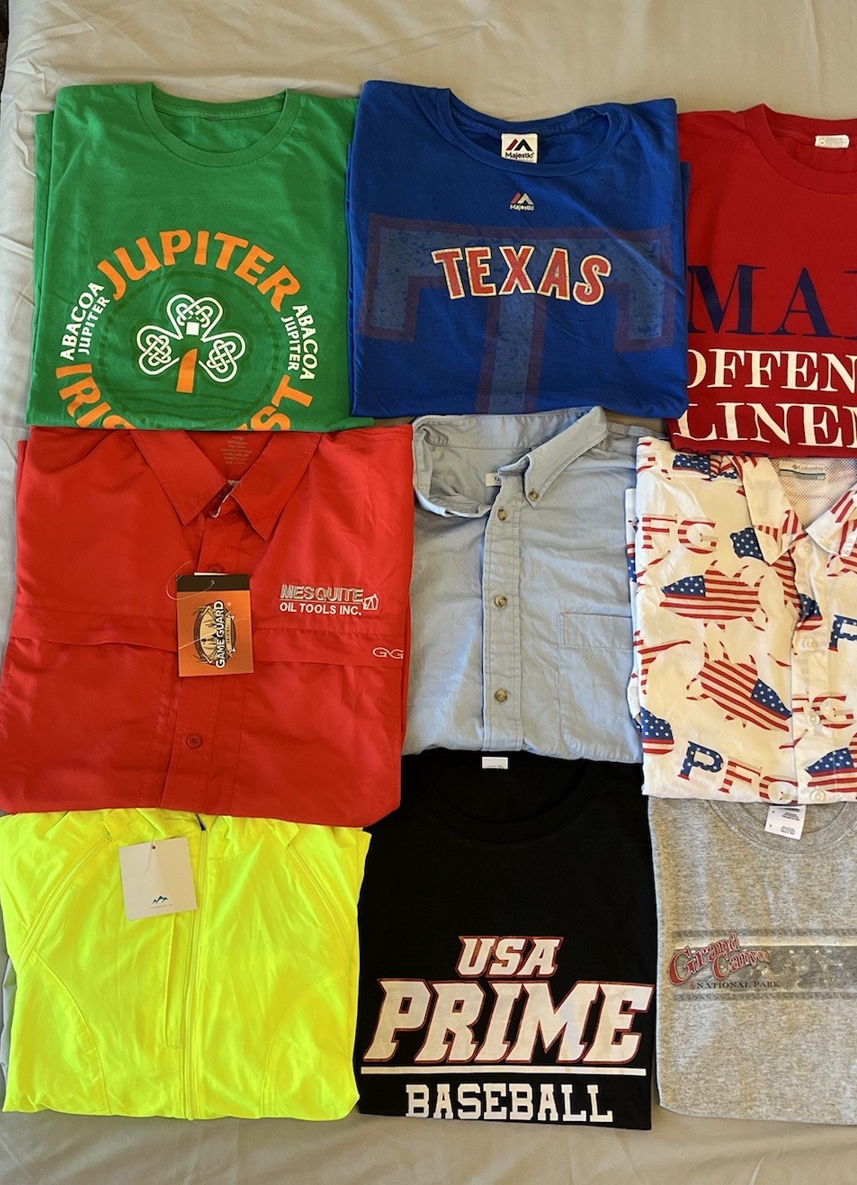 Bundle Lot of 12 Mens Graphic Tshirt/Polo Various Sizes & Colors New/Used Resell gallery