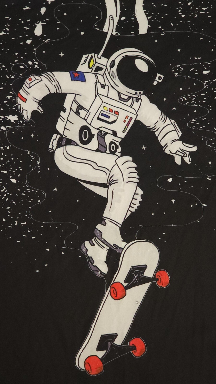 Romwe “Astronaut Skate” Short Sleeve 95% Polyester 5% Spandex Men’s M gallery
