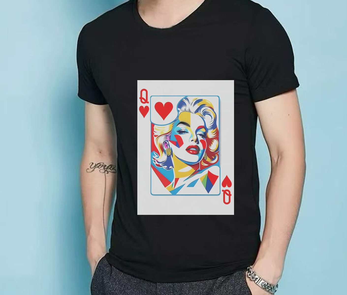 Queen of Hearts Marilyn Monroe T-Shirt - Vibrant Pop Art Unisex Tee gallery