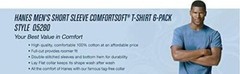 Hanes Men’s Essentials Short Sleeve T-shirt Value Pack (6-pack) All Colors/Sizes