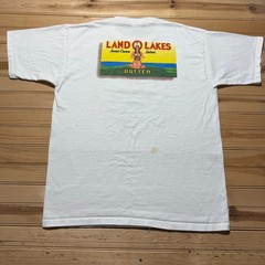 Vintage 90s Land O Lakes Chef Queso Butter Indian Girl Graphic T-Shirt USA – XL