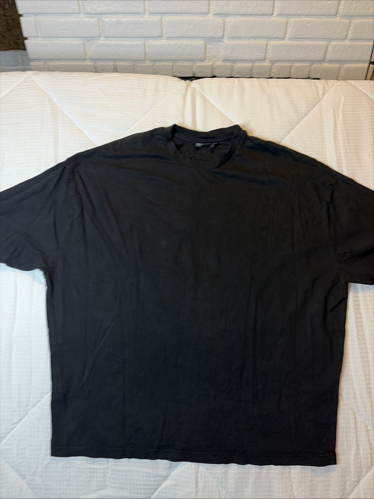 ASOS DESIGN Mens Size L Black Oversized Boxy Drop Shoulder Crew Neck T-Shirt Tee