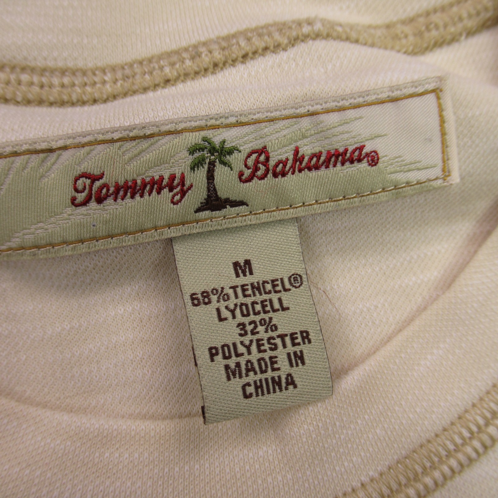 Tommy Bahama Shirt Mens Medium Short Sleeve Crew Neck Outdoor Yellow Lightweight gallery