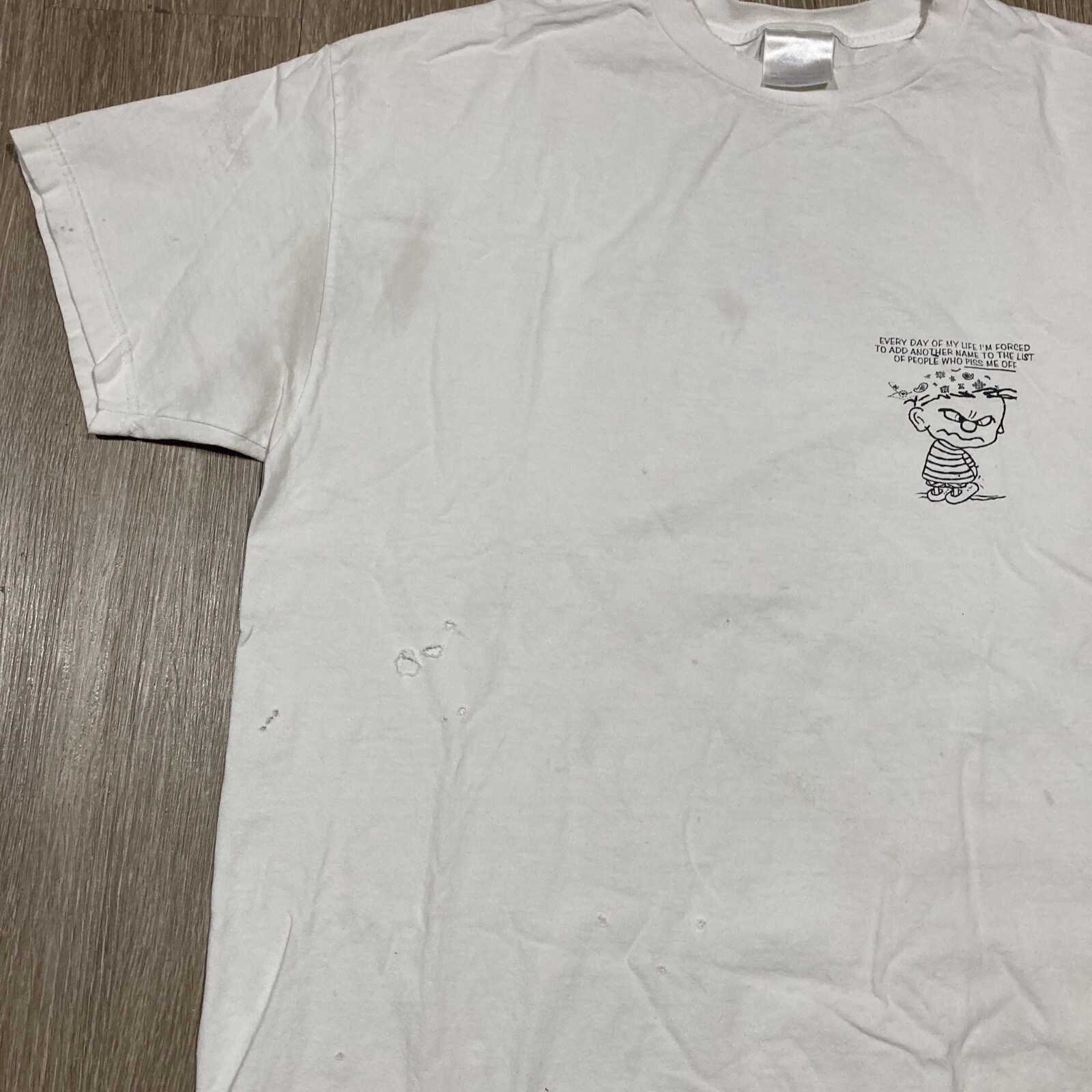 Calvin Shirt L 90s 00s Y2k Distressed People PMO Funny Parody Crude Humor Tee gallery