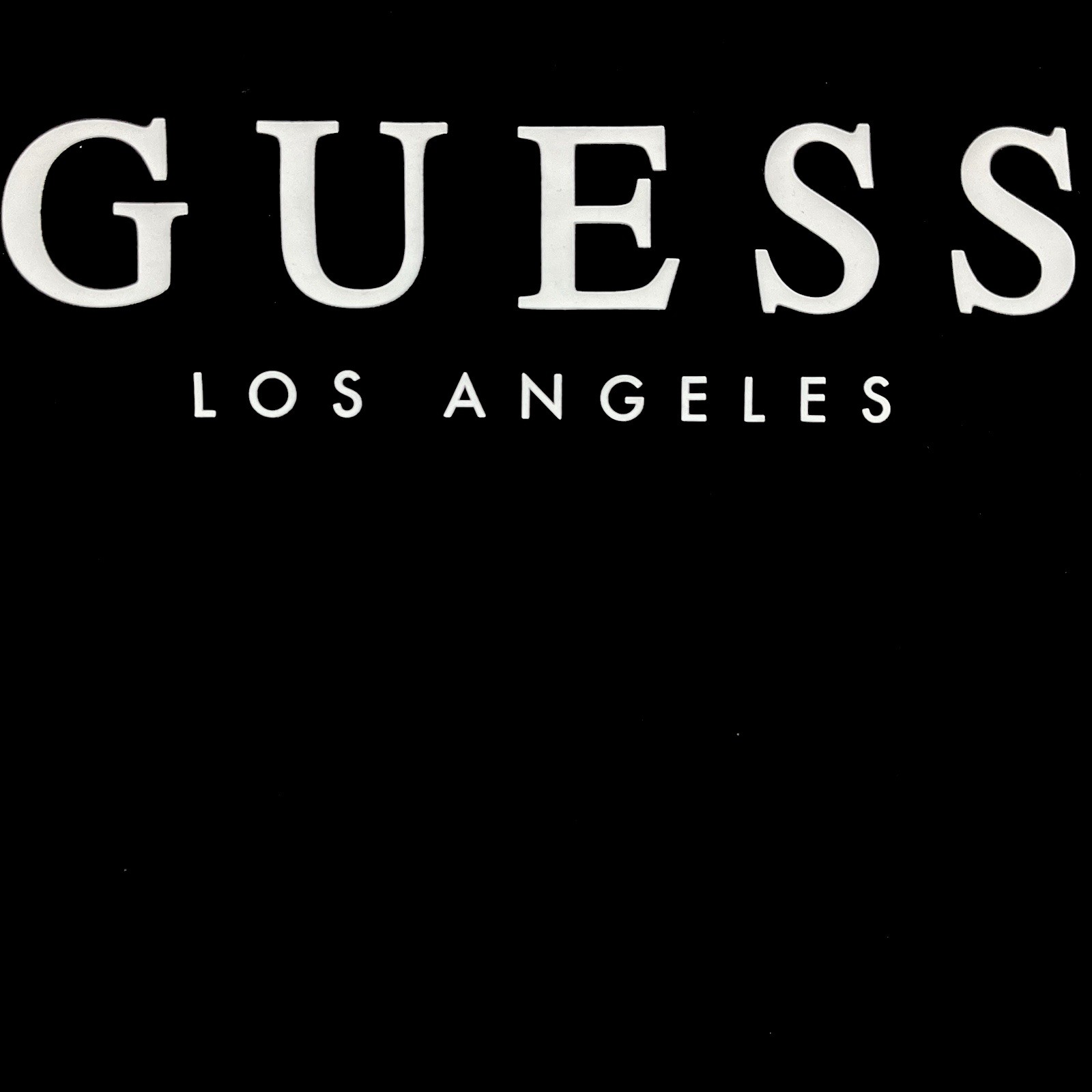 GUESS Los Angeles Men’s Short Sleeve T-Shirt Size LARGE Black w/White Cotton NEW gallery