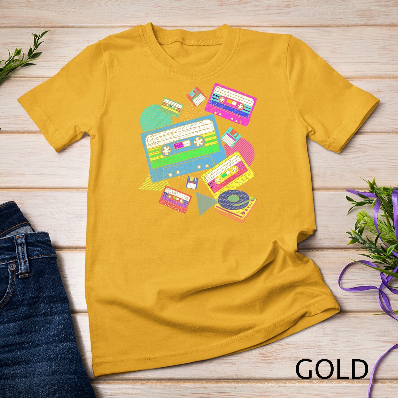 Eighties Theme Party Retro 80s Music Cassette 80s T-Shirt Unisex T-shirt gallery