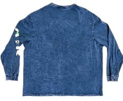 JORDAN LEGACY AJ13 LONG-SLEEVE TEE *Blue Textured Fabric Look*Mens XXL