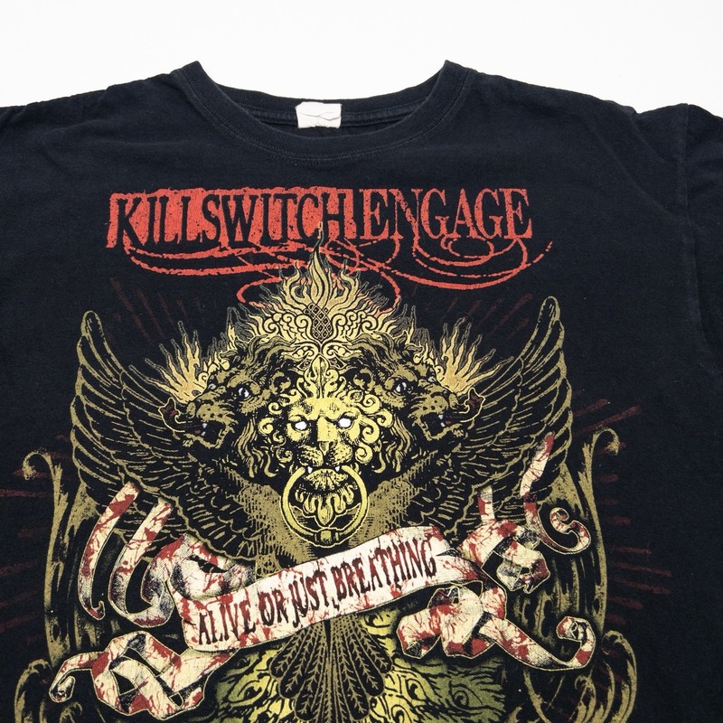 Killswitch Engage T Shirt Mens Large Black Alive Or Just Breathing Late 2000s gallery