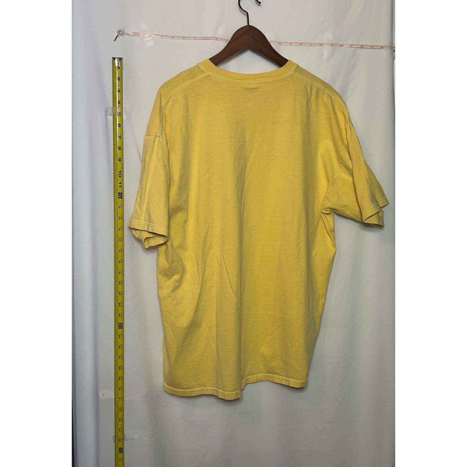 Anvil Authentic Element Garment Washed T Shirt Mens XL Yellow Cotton Pre Shrunk gallery
