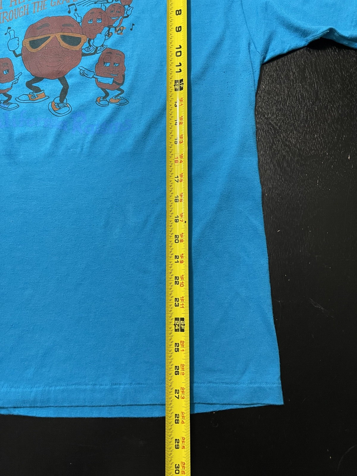 Vintage California Raisins 2-Sided T-Shirt, Blue/Turqouise, Size: XXL (Fits XL) gallery