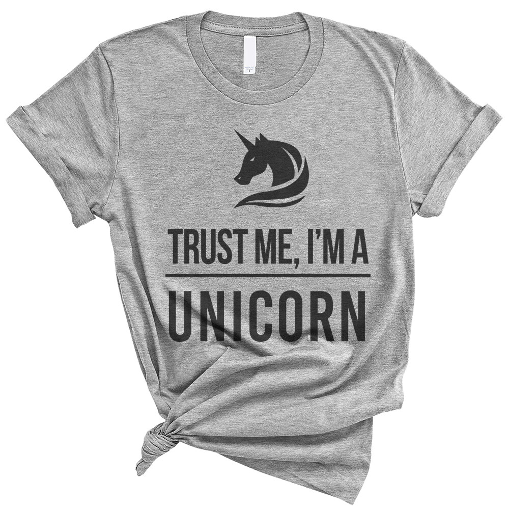 Trust Me I’m A Unicorn myth horse funny Soft Unisex Men Women Tee Shirt