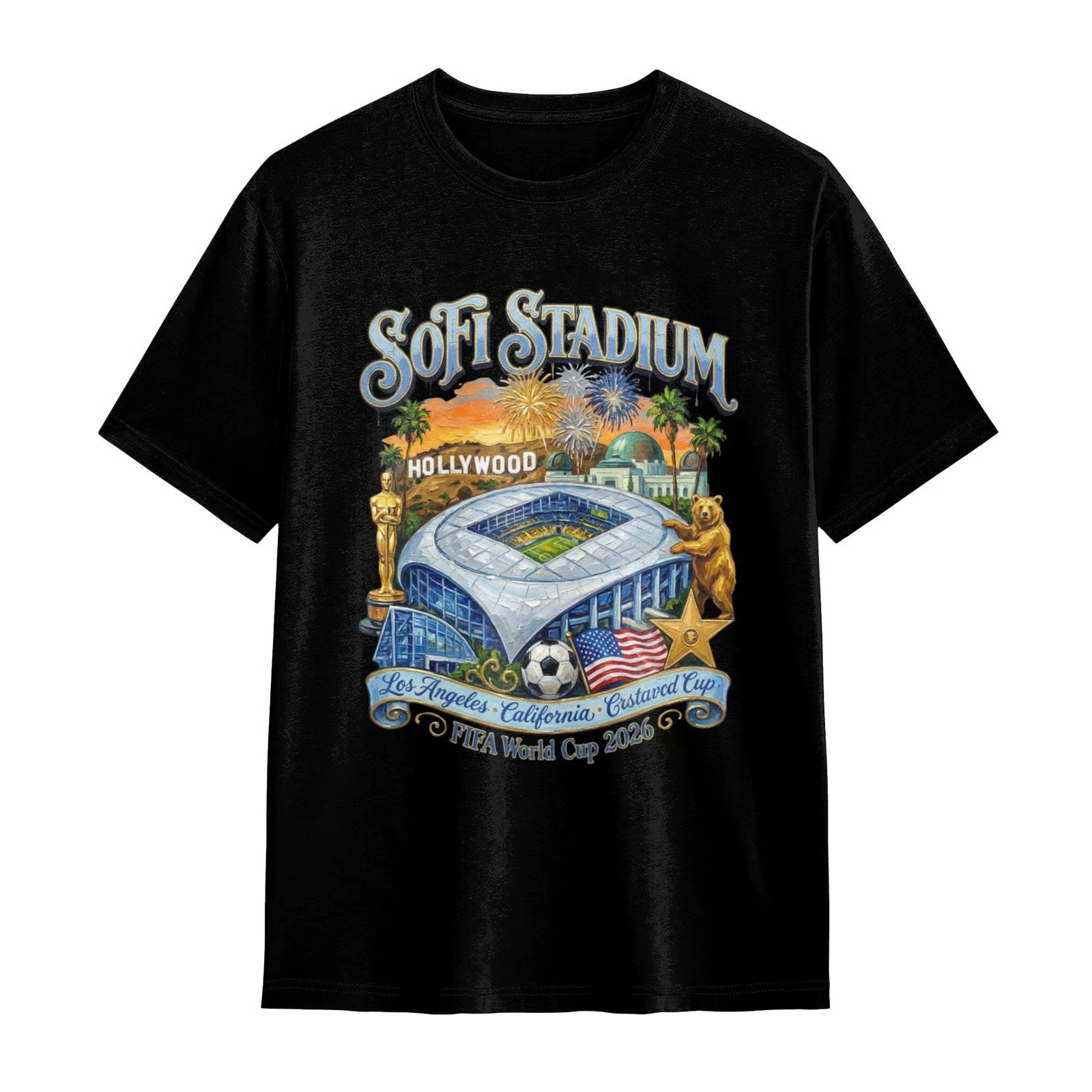 2026 WC Sofi Stadium Host City T-Shirt Hollywood LA Collectible Soccer Fan Tee gallery