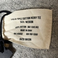 Buck Mason Field-Spec Cotton Heavy Tee Mens Size M Speckle Grey Crew T Shirt NWT