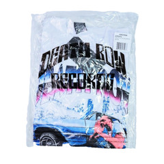 Death Row Records L Men’s T Shirt White Blue Pink 90s Lowriders Snoop Dogg New