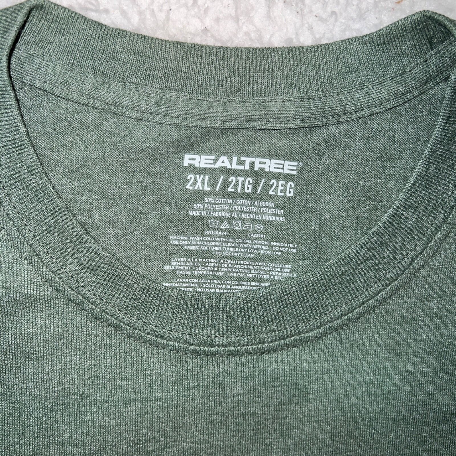 Realtree Mens Camo Logo Green T-Shirt Size 2Xl Cotton RN145424 Hunting Sports gallery