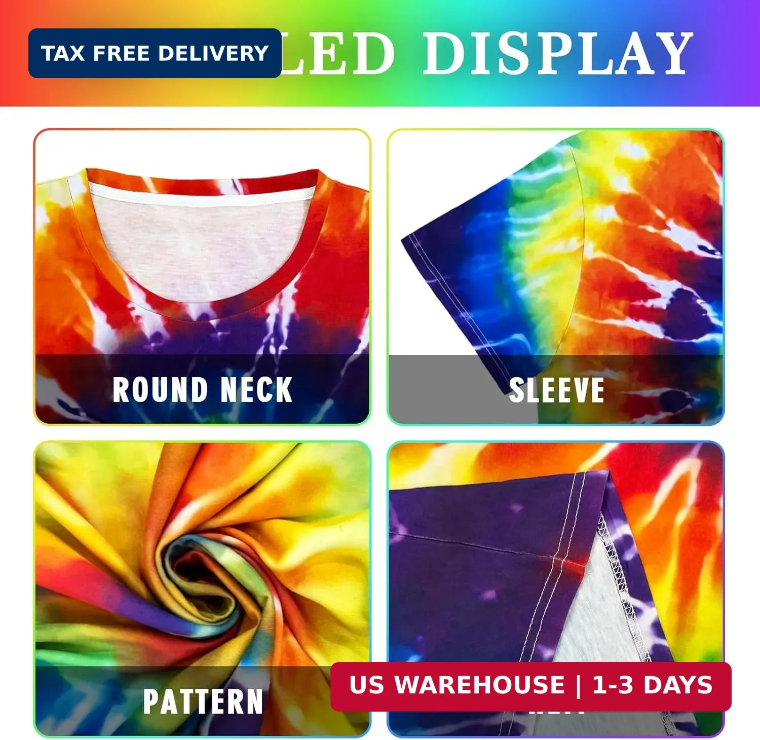 Tie Dye Shirts for Men, Short Sleeve Mens Tie Dye Shirts, Mens Rainbow Tie Dye gallery