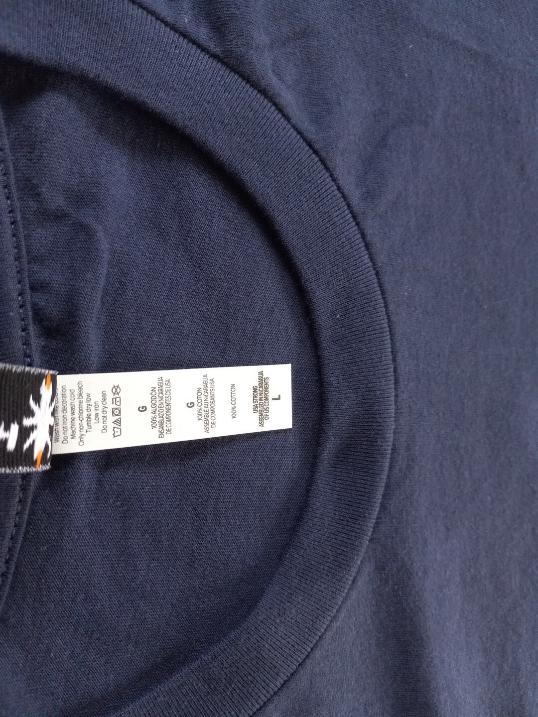Humants Men's Large Workwear /Outdoor Jersey Pocket Tee Navy Blue heather Cotton gallery