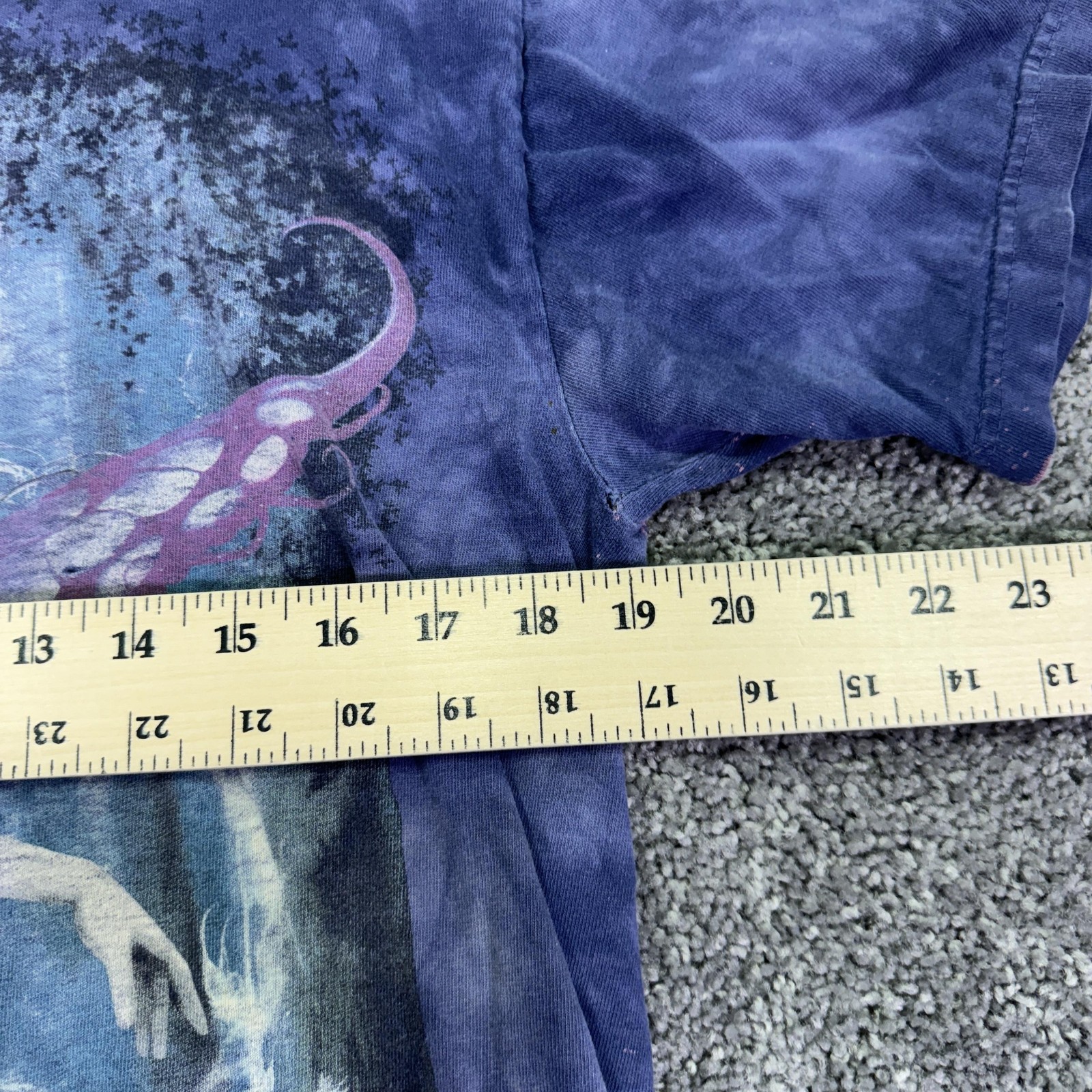 The Mountain Shirt Mens Medium Blue Fairy Moon Graphic Tee Fantasy Tie Dye gallery