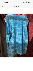 KingSize Men’s Blue/White Tie-Dye Crew Neck Sleeveless T-Shirt 2XL Big & Tall