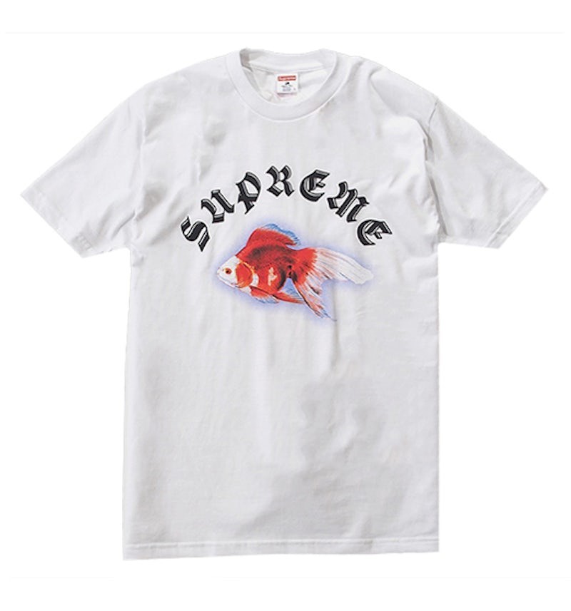 Supreme x Sasquatchfabrix SS16 Goldfish Tee White L