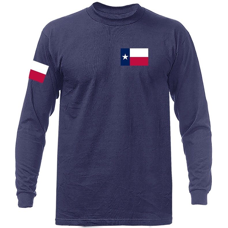 State of Texas Flag Crest TX Graphic Long Sleeve