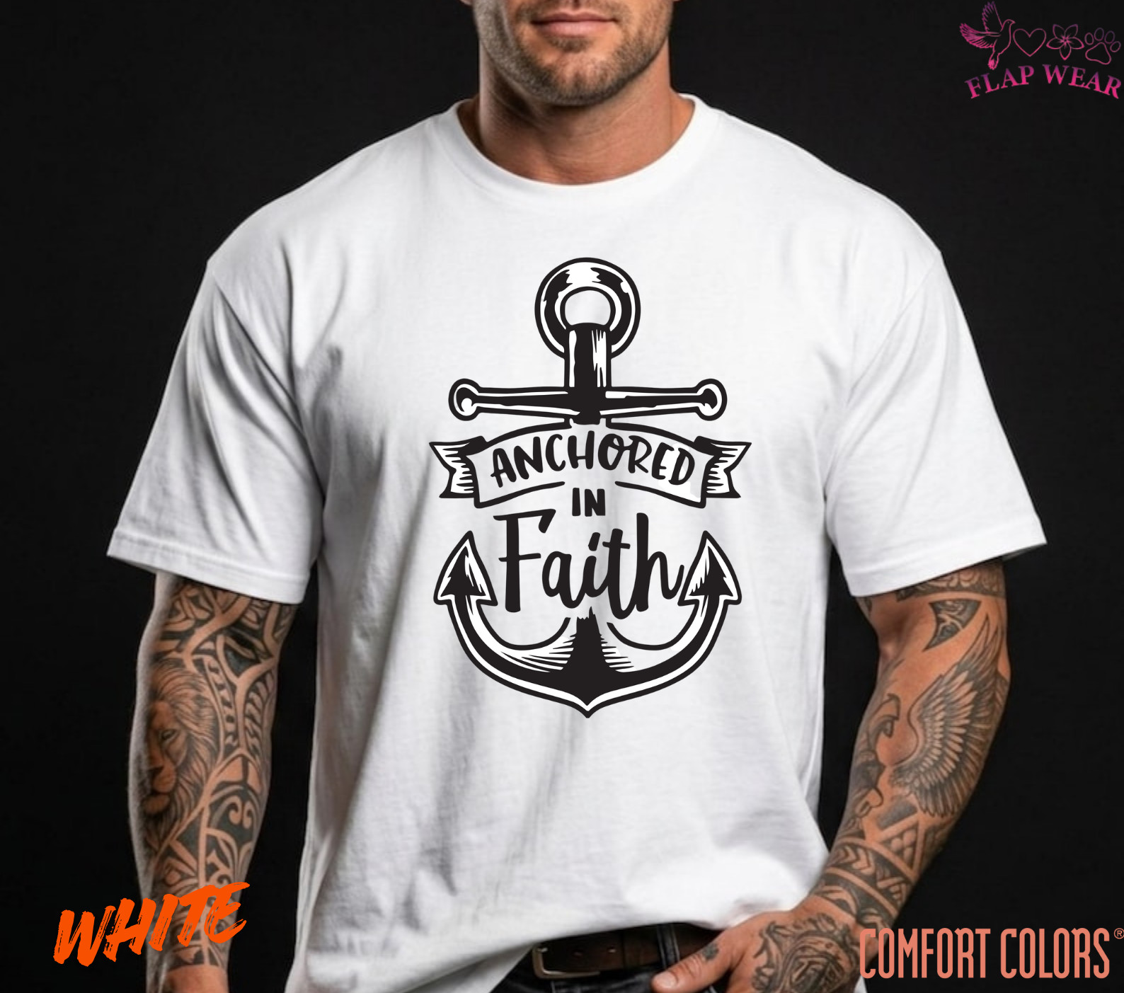 Unisex Anchored In Faith T-Shirt, Men T shirt,Women T shirt Gift Christian Top gallery