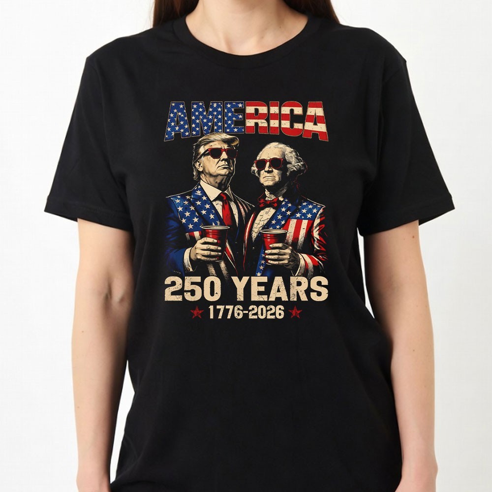 250 Years America Anniversary 250th Funny Trump Washington Unisex T-Shirt gallery