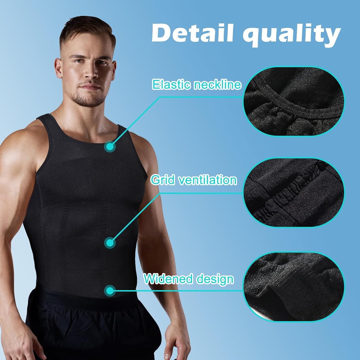 Shaperluv For Men Body Shaper Vest Compression Shirt Tank Fajas camisa de hombre gallery