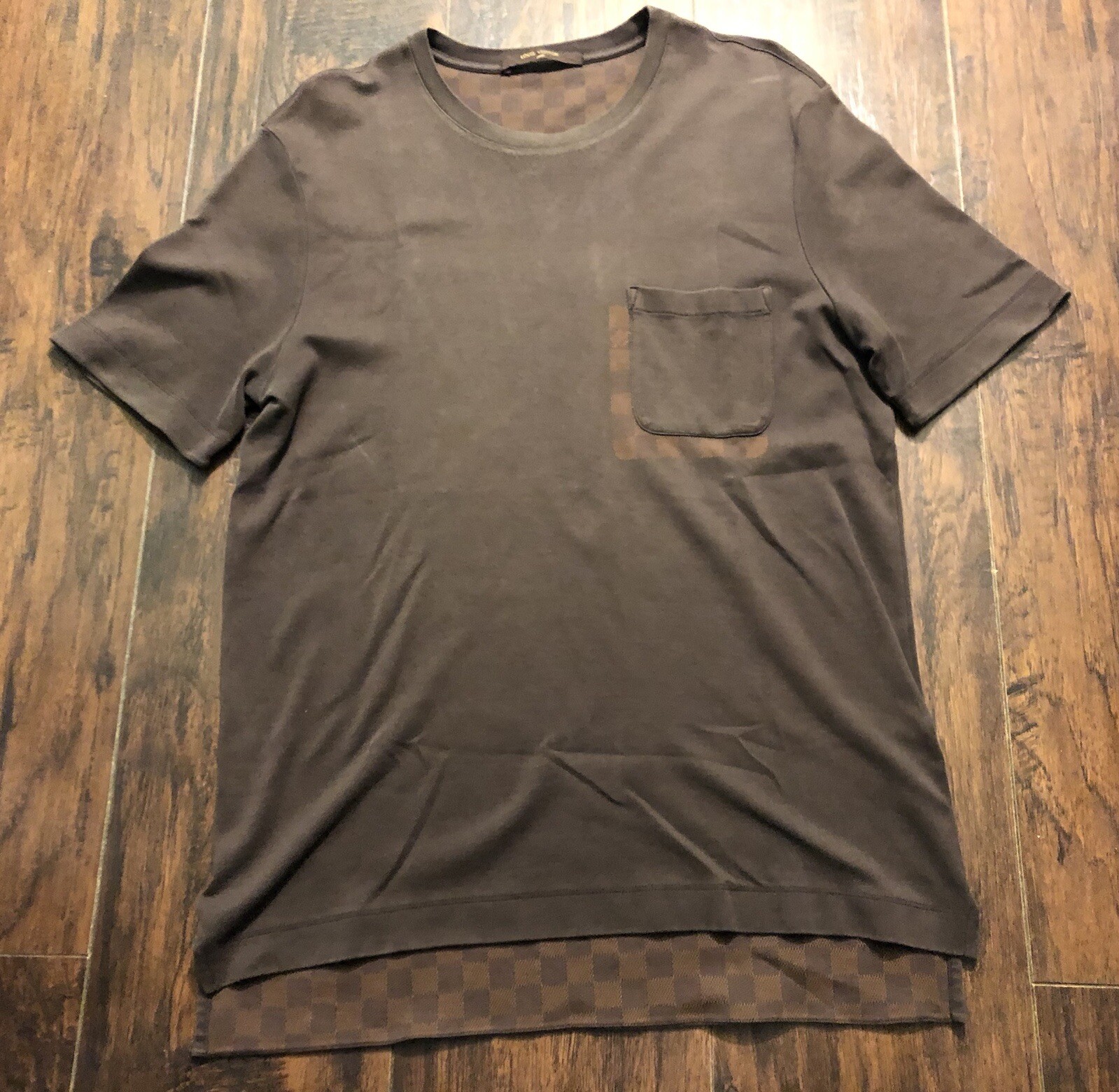Louis Vuitton Damier Pocket T-Shirt Logo Authentic Sz S “Classic Item”
