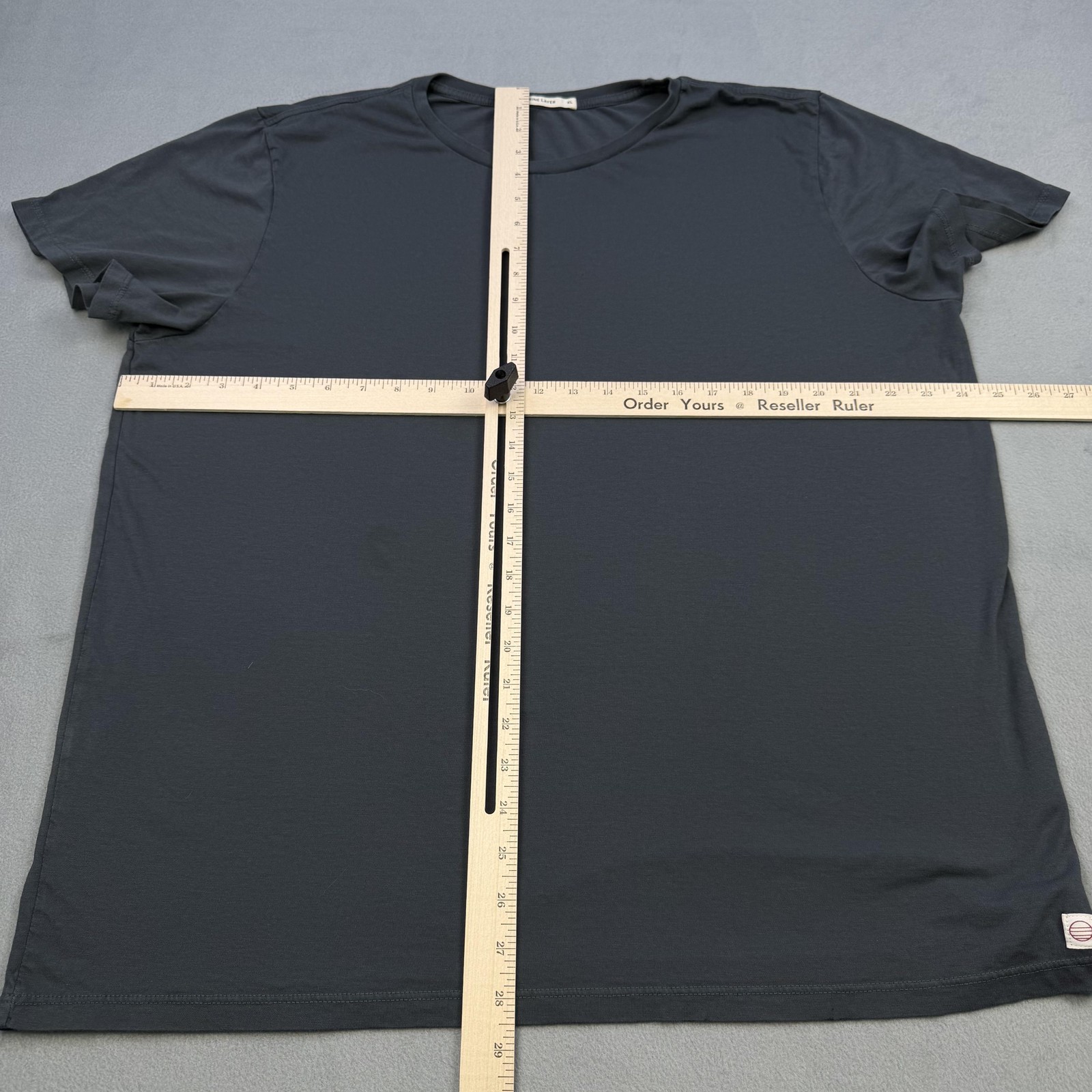 Marine Layer Shirt Mens XL Gray Solid Logo Crewneck Tee Soft Cotton Blend USA gallery