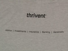 2024 Live Generously Short Sleeve T-Shirt Thrivent XL 3XL Gray NWOT