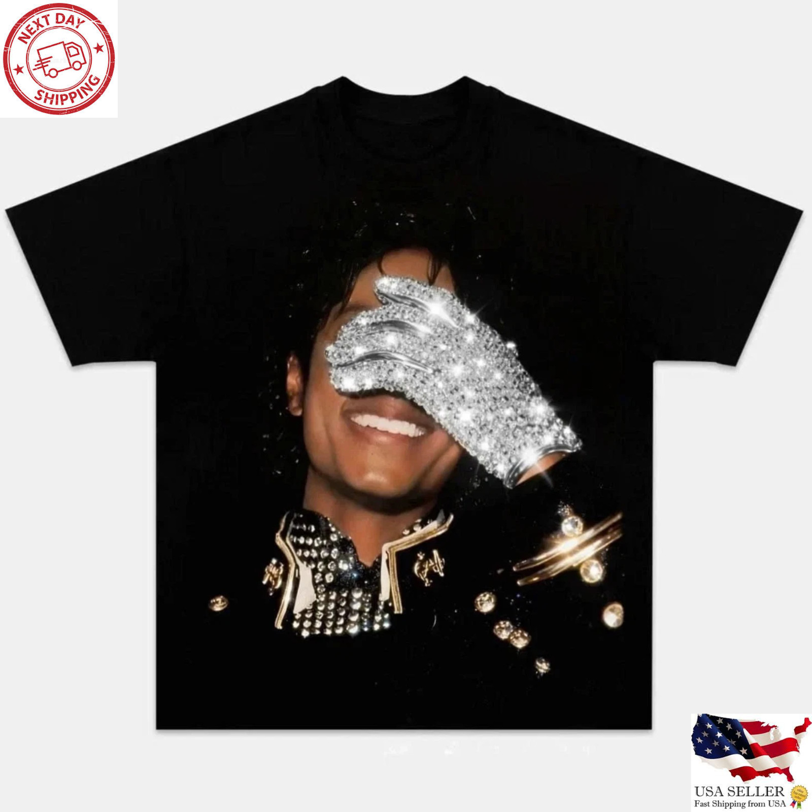 Michael Jackson Vintage Graphic T-Shirt King of Pop Retro 80s Tee