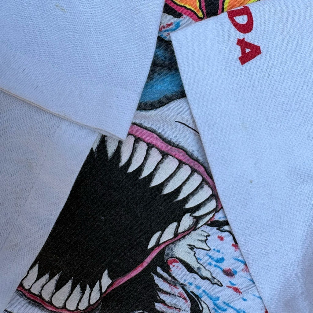 Rare Vintage 1993 Shark Attack T-Shirt Miller Brand Made in USA Big Graphic M gallery