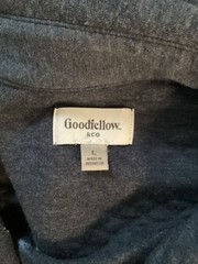Goodfellow & Co Men’s Long Sleeve Knit Quilted Shirt Jacket Navy