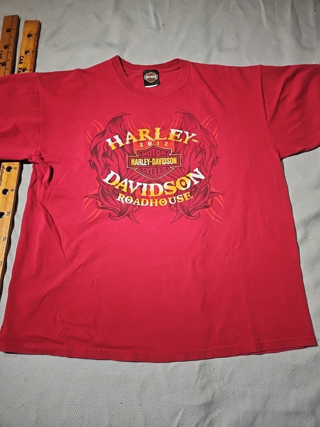 Harley Davidson Shirt Mens XL Red Roadhouse Graphic Print Motorcycle Biker Tee gallery