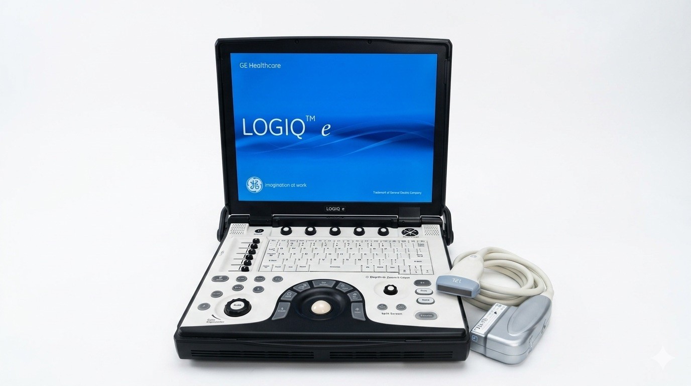 GE LOGIQ E  R9 Portable System with One 12L Probe.  All available options.