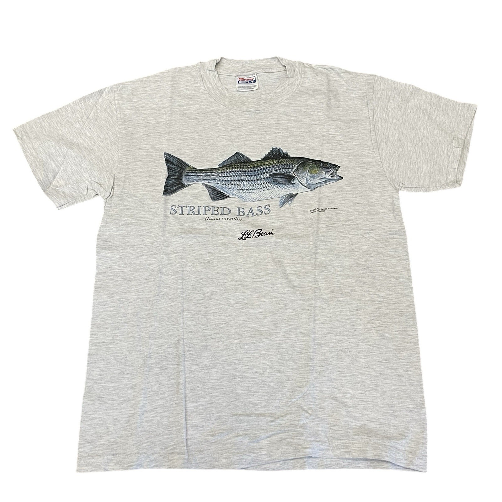 Vintage L.L. Bean Striped Bass T-shirt Fishing Outdoors Sz Medium 2000 gallery